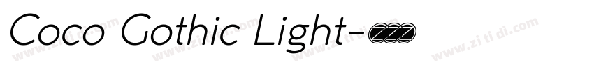 Coco Gothic Light字体转换